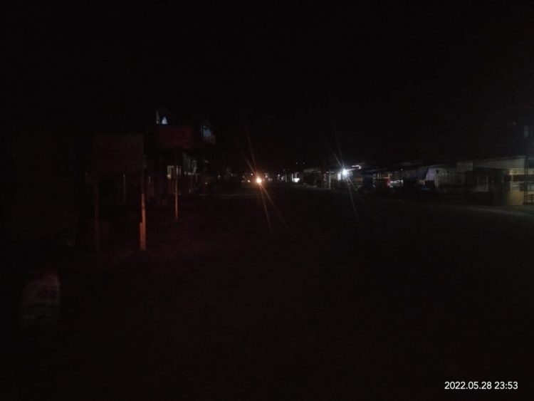 Lampu Jalan di Ibukota Kabupaten Simalungun Padam