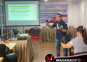 Bawaslu Kota Tebing Tinggi Laksanakan Penguatan Kapasitas dan Pelatihan Saksi Bagi Peserta Pemilu Kota Tebing Tinggi