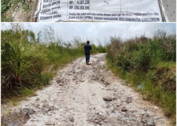 Sudah Kupak-Kapik, Perkerasan Telford Dana Desa Purba Dolok Terkesan Asal Jadi